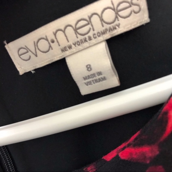 Eva Mendes for New York & Company Floral Dress - Black and Pink - Picture 7 of 8